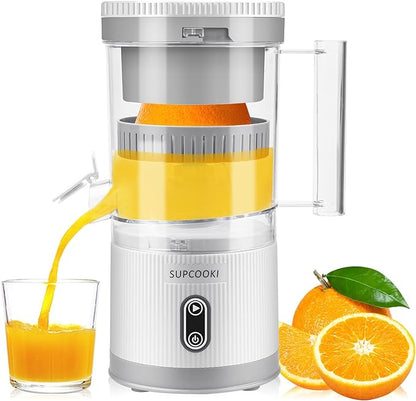 Electric Citrus Juicer, Rechargeable Juicer Machine with USB Cable and Cleaning Brush