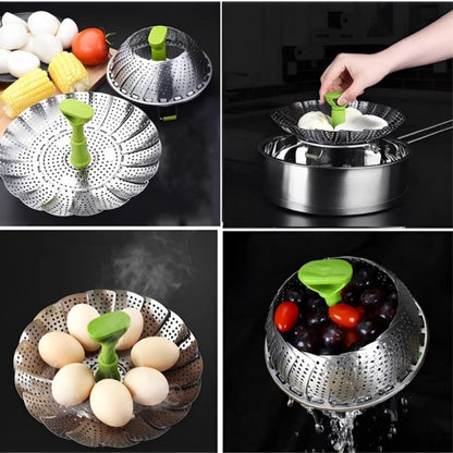 Adium Steam Basket, Safe Steam Rack Rustproof for Household for Dessert(Large) Brand: ADIUM