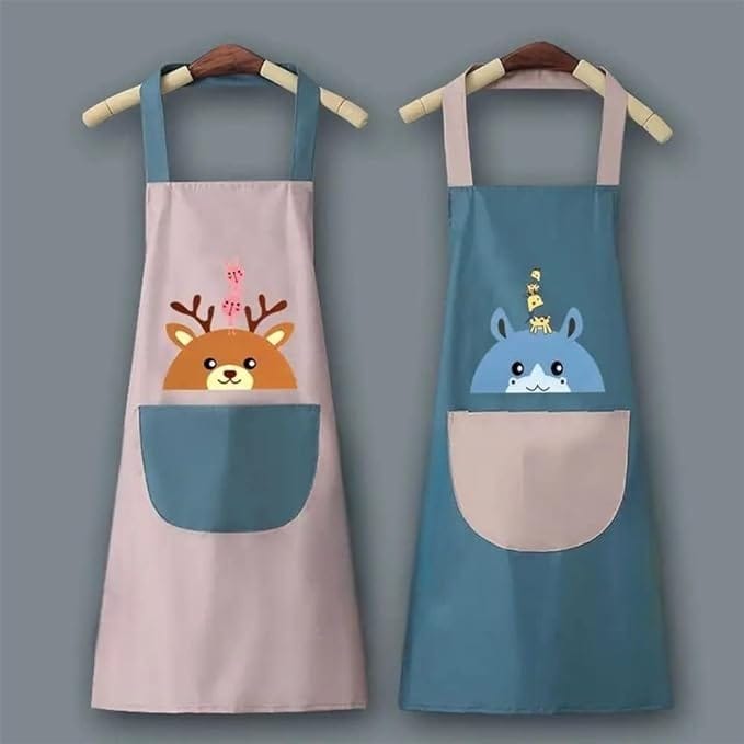 AP & ZP Cooking Apron | Adjustable Waterproof Chef Apron with Pocket Women's Housewife Kitchen Aprons Convenient Cooking Restaurant Chef Apron