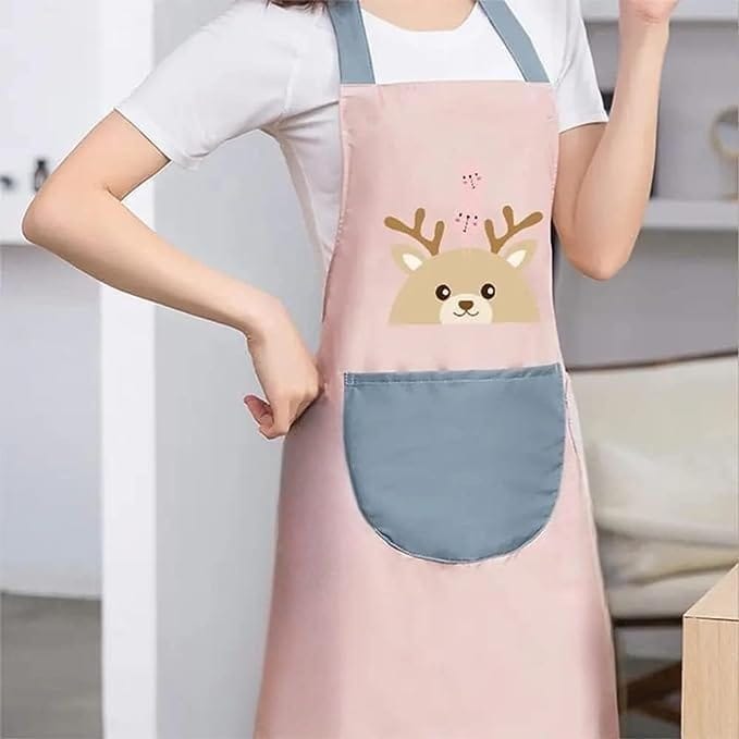 AP & ZP Cooking Apron | Adjustable Waterproof Chef Apron with Pocket Women's Housewife Kitchen Aprons Convenient Cooking Restaurant Chef Apron