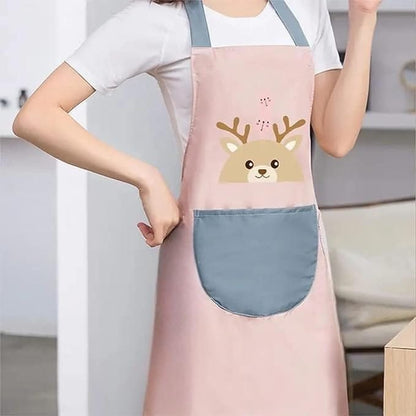 AP & ZP Cooking Apron | Adjustable Waterproof Chef Apron with Pocket Women's Housewife Kitchen Aprons Convenient Cooking Restaurant Chef Apron